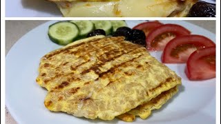 KİLO ALDIRMAYAN EKMEKSİZ YULAF TOST TARİFİ UNSUZ YAĞSIZ DİYET TOST [upl. by Ileek]