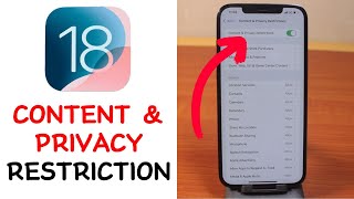 How to Enable or Disable Privacy and Content Restrictions on iPhone on iOS 18 [upl. by Zonda]