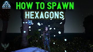 ARK GENESIS HOW TO SPAWN HEXAGONS [upl. by Inanaup199]