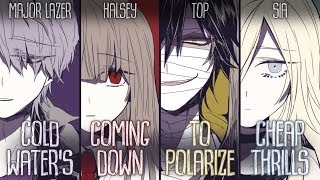 Nightcore  Cold Water x Coming Down x Polarize x Cheap Thrills Switching Vocals [upl. by Ario286]