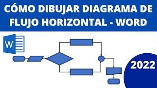 CÓMO CREAR DIAGRAMA DE FLUJO HORIZONTAL EN WORD [upl. by Neik299]