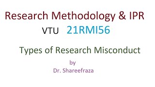 Research Ethics Research misconduct Plagiarism Fabrication Falsification Duplicate submission [upl. by Rachele521]