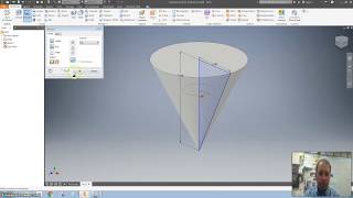 Making a Cone for Beginners using Autodesk Inventor [upl. by Einot]