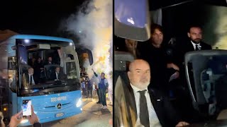 🔥 JUVENAPOLI larrivo del pullman a Torino accoglienza PAZZESCA 😍 [upl. by Jenny706]