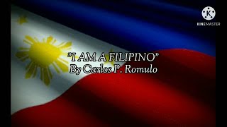 I am a Filipino by Carlos P Romulo [upl. by Rhetta]