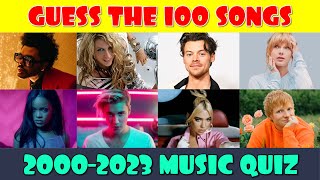 Guess the Song Music Quiz  100 Most Popular Songs 2000 to 2023 [upl. by Nemraciram]