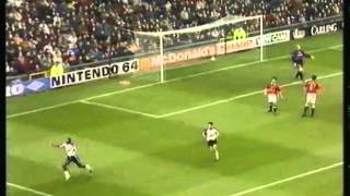 1997  Manchester Utd 2 Derby 3  Paulo Wanchopes wonder goal  BBC Radio Derby commentary [upl. by Cacilie741]