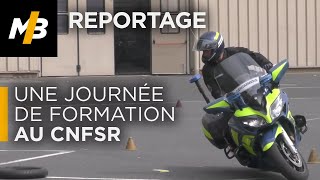 Une journée de formation au pilotage moto avec les Gendarmes au CNFSR  Reportage [upl. by Nonnahc]