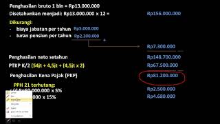 Cara menghitung PPH 21 [upl. by Garrott250]