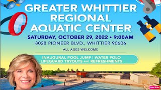 October 29th 2022 Greater Whittier Regional Aquatic Center in Los Angeles County Grand Opening [upl. by Weywadt]