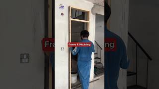 How to Fit Wooden Door Frame and Architrave P265 shorts youtubeshorts construction [upl. by Margy]