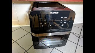 NuWave Brio 14Q Air Fryer Oven with Rotisserie Review First Cook [upl. by Taddeusz]