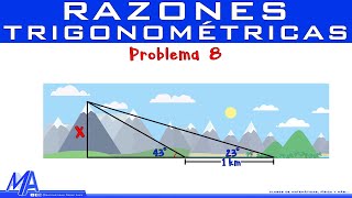 Razones trigonométricas  Solución de problemas  Ejemplo 8 [upl. by Bj]