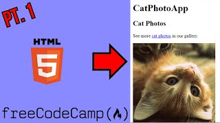 Learn HTML by Building a Cat Photo App  FreeCodeCamp Walkthrough Part 1 [upl. by Pawsner]