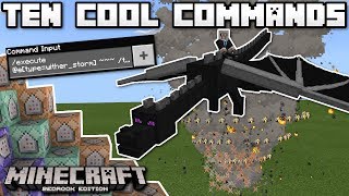 Minecraft Bedrock  TEN COOL COMMANDS  Ride the Dragon  Tutorial  MCPEPS4XboxWindowsSwitch [upl. by Unni]