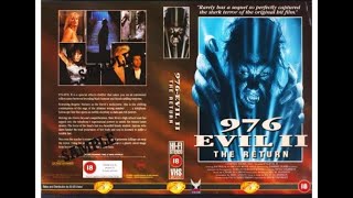 Original VHS Opening 976 Evil II  The Return 1992 UK Rental Tape [upl. by Auohs]