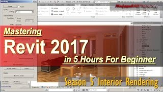 Revit 2017 Interior Rendering Tutorial  Material Lighting amp Family  Course Season 5 [upl. by Odlaw17]