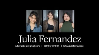 Julia Fernandez  Demo Reel [upl. by Ytsirc]