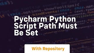 pycharm python script path must be set [upl. by Atterol]