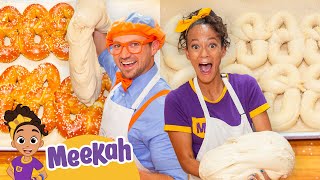 Blippi and Meekahs Pretzel Party  Educational Videos for Kids  Blippi and Meekah Kids TV [upl. by Eimia]