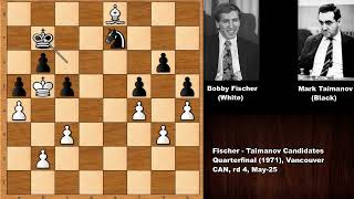 Game 4 Fischer vs Taimanov  Candidates Quarterfinal 1971 [upl. by Terrag97]