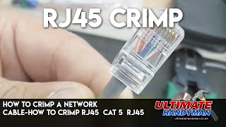 How to crimp a network cableHow to Crimp Rj45  Cat 5  RJ45 [upl. by Kaiser150]