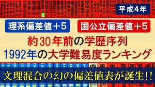 【1992年】30年前の文理混合私立大学偏差値ランキング【早慶上理･SMART･MARCH･関関同立･成成明学獨國武･日東駒専･産近甲龍･外外経工佛･大東亜帝国･愛愛名中･摂神追桃･関東上流江戸桜】 [upl. by Debbi]