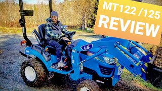 Ls MT122  MT125 tractor review and basics  How to use a tractor and loader for the first time [upl. by Lepley]