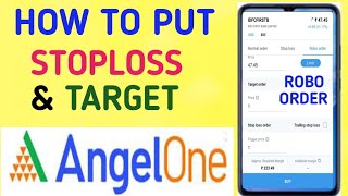 How to Set StopLoss and Target in Angel BrokingHow to place Robo Order in Angel OneAngel One App [upl. by Hereld361]