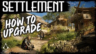 Assassins Creed Valhalla HOW TO UPGRADE SETTLEMENTS How to Get Raw Materials and Renown [upl. by Kirsteni582]