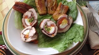 ROLLITOS DE PECHUGAS DE POLLO AL HORNO CON vegetales 2015 [upl. by Burwell]