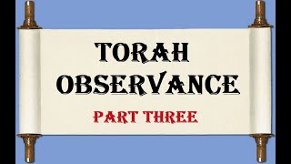 Torah Observance  Part 3 [upl. by Ovida]