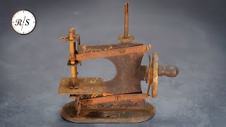 Antique Toy Sewing Machine Restoration [upl. by Sirahs]