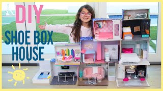 PLAY  SHOEBOX DOLL HOUSE made from recyclables [upl. by Biggs]