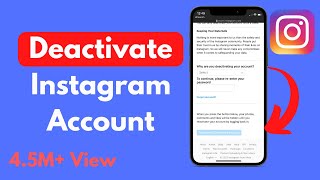 How to Deactivate Instagram Account  Deactivate Your Instagram Account [upl. by Jeffie]