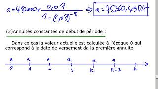 Les annuités vidéo N°27 Valeur actuelle par une suite dannuités constantes [upl. by Ayisan436]