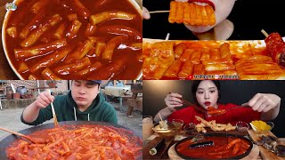 MUKBANG ASMR with TTEOKBOKKI Compilation video [upl. by Lilith]