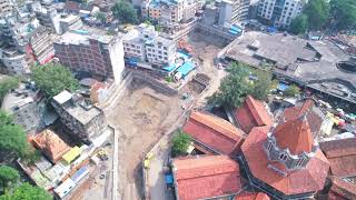 Birds eye view of Pune Metro underground route from Swargate to Civil Court [upl. by Cai326]