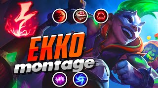 EKKO MONTAGE  BEST EKKO PLAYS S9  INSANE OUTPLAYS [upl. by Nwahsyar]