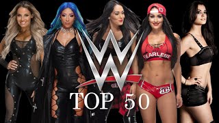 MY TOP 50 WWE Women Theme Songs [upl. by Attekahs951]