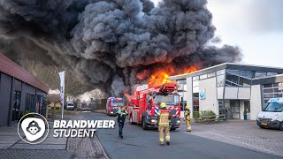 GROTE BRAND BIJ BANDENBEDRIJF [upl. by Atilef]