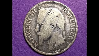 France 1868 Napoleon III 5 Francs coin [upl. by Wilterdink975]