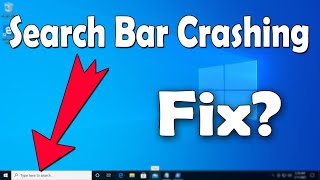 How To Fix Search Bar Crashing or Closing in Windows 10 [upl. by Suivatco]