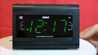 RCA RC142 Large Display Clock Radio with Phone Charger [upl. by Akirej]