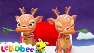 Santas Reindeer Song  Nursery Rhymes with Subtitles [upl. by Leirbag567]