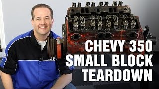 HowTo Tear Down Chevy 350 Small Block Engine Motorz 63 [upl. by Nosahc837]