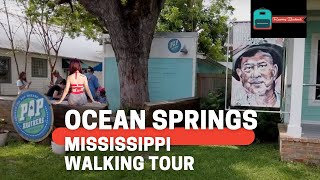 Think Again About Mississippi  Ocean Springs Downtown Walking Tour  A Charming Little Town [upl. by Belier]