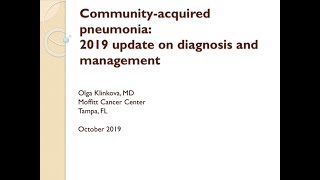 Community Acquired Pneumonia 2019 New Guidelines Update [upl. by Ahsyekat197]