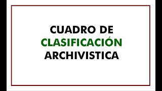 Curso Archivo municipal Cuadro de Clasificación archivistica Zautla [upl. by Rotow]