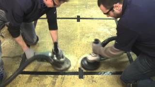 Diamabrush 7quot concrete hand tool vs cupwheel side by side [upl. by Iznek734]